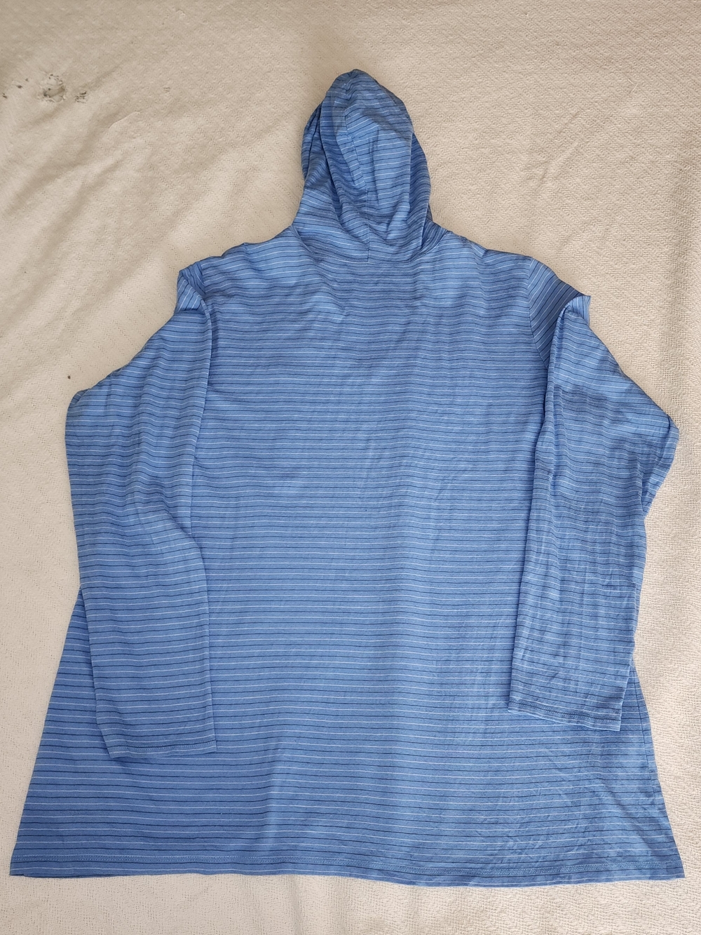 LIFE IS GOOD Light Blue Striped Hooded V-Neck Tee XXL - Picture 8 of 10